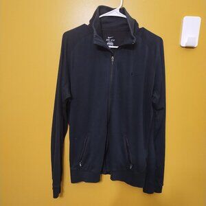 Nike Dri-Fit Black Cotton Blend Performance Full Zip XL